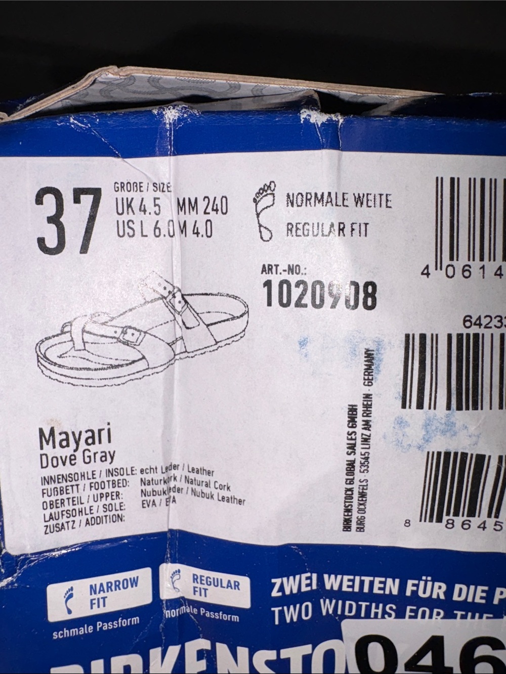 Birkenstock Mayari Dove Taupe Sandals Gray EU 37 NIB/NWT - Picture 11 of 11